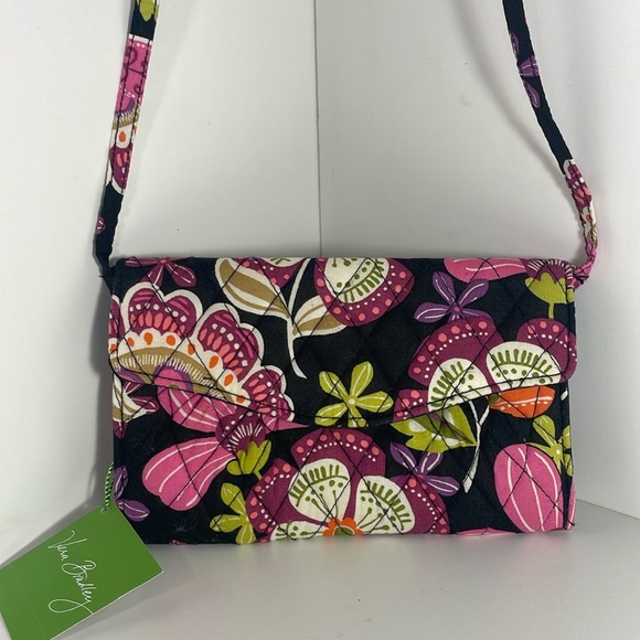 Vera Bradley Strap Wallet Concertible Crossbody Retired Pirouette Pink NWT - Picture 1 of 15